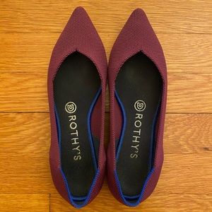 Rothy’s Maroon Points, Size 7